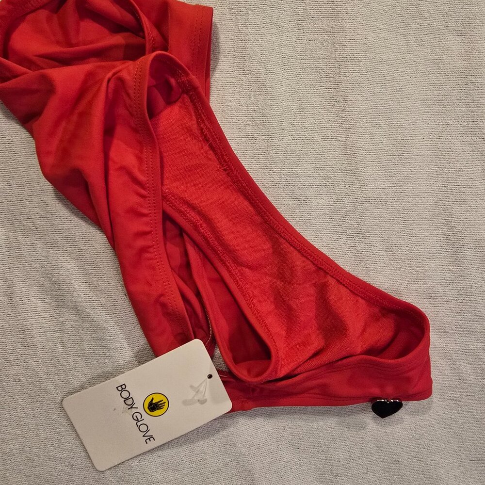 Body Glove Large L Bikini Bottom Smoothie Basic Solid Fuller Womens True Red NEW - Picture 9 of 11
